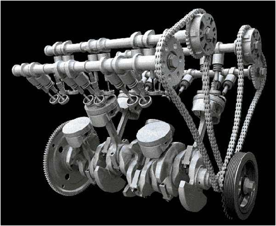 曲轴的润滑主要是指与连杆大头轴瓦与曲轴连杆颈的润滑和两头固定点的